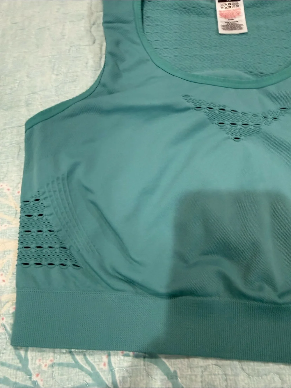 Gymshark Seamless Sports Bra Crop Top — Teal XXL